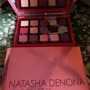 Natasha Denona Love Palette - Rich Pink and Purple Tones Some colors swatched.